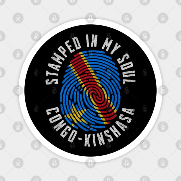 Stamped in My Soul Congo Kinshasa Flag DRC Pride Magnet by Yesteeyear